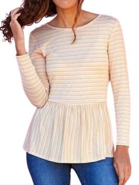 Matilda Jane Womens Dream Chasers True Friend Top Shirt Tunic Striped Pink Small
